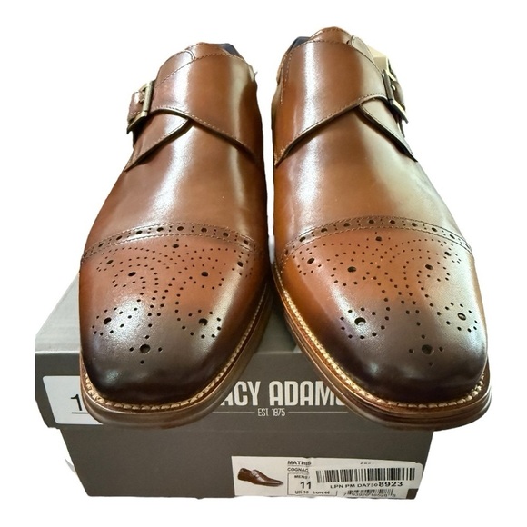Stacy Adams Men’s Cognac Leather Dress Shoes – Size 11 main image 4